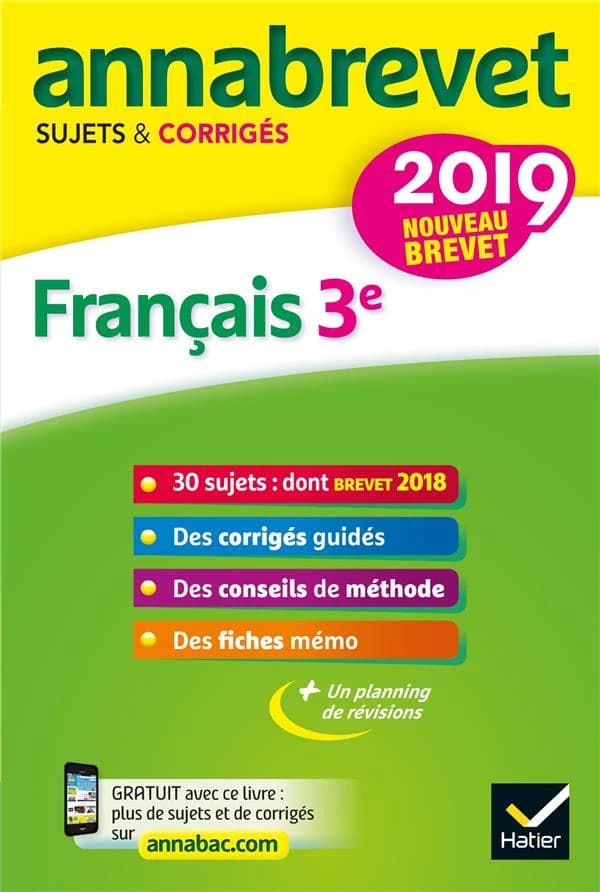 Français 3e : Sujets et corrigés