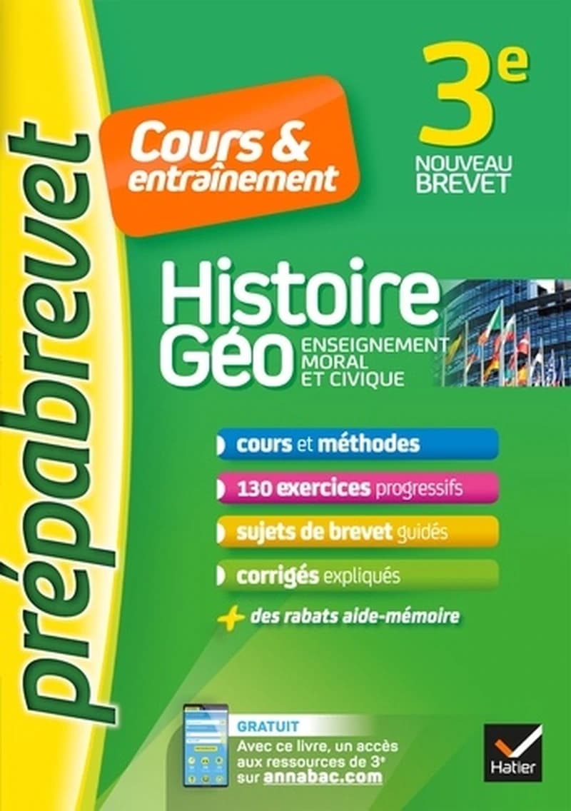 HISTOIRE-GEOGRAPHIE EMC 3E - PREPABREVET COURS &amp; ENTRAINEMENT