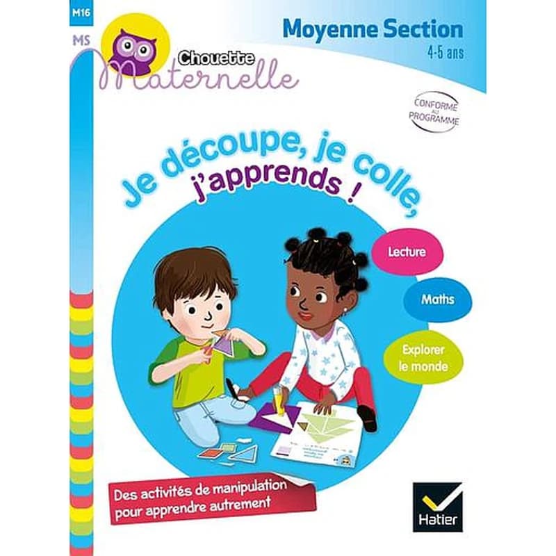 Chouette entraînement t.16 : je découpe, je colle, j'apprends ! moyenne section