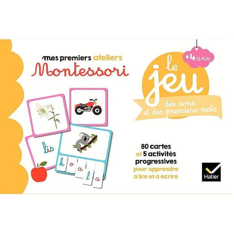 Mes premiers ateliers Montessori : le jeu Montessori des sons et des premiers mots