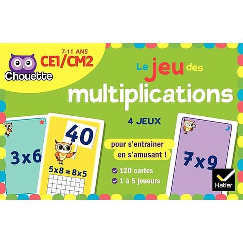 Chouette entraînement : le jeu des multiplications ; CE1-CM2 ; 5 jeux pour apprendre l'anglais en s'amusant !