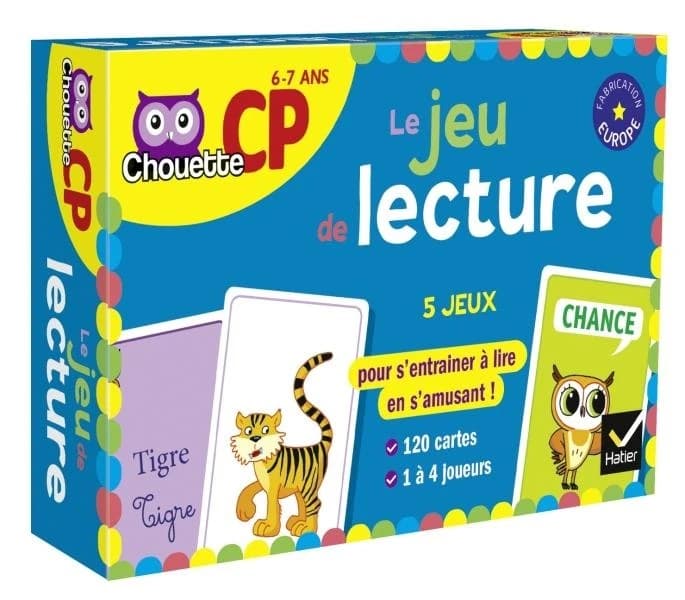 Le jeu de lecture CP : 5 jeux pour s'entraîner à lire en s'amusnt ! 120 cartes