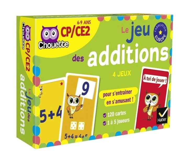 Chouette entraînement : le jeu des additions ; CP