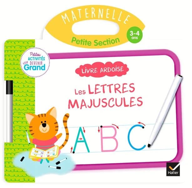 Livre ardoise ; PS ; les lettres majuscules