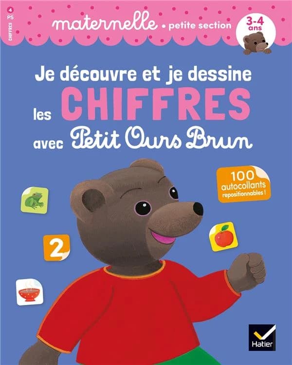 Je découvre et je dessine les chiffres avec Petit Ours Brun ; PS