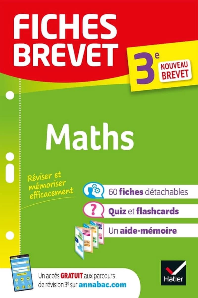 Fiches brevet : maths ; 3e