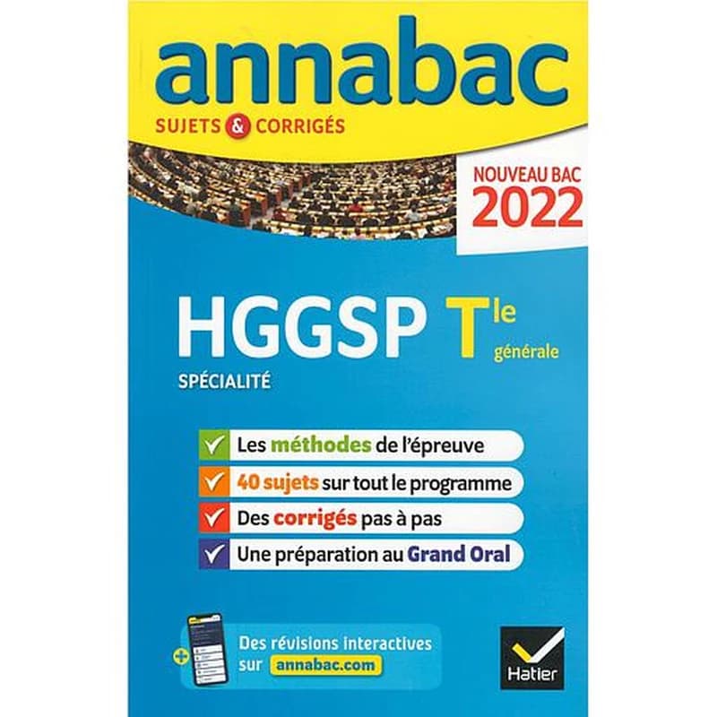 Annabac sujets & corrigés ; HGGSP spécialité ; terminale générale (édition 2022)