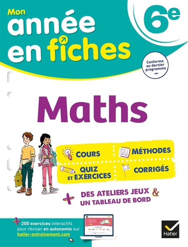 Mon année en fiches : maths ; 6e