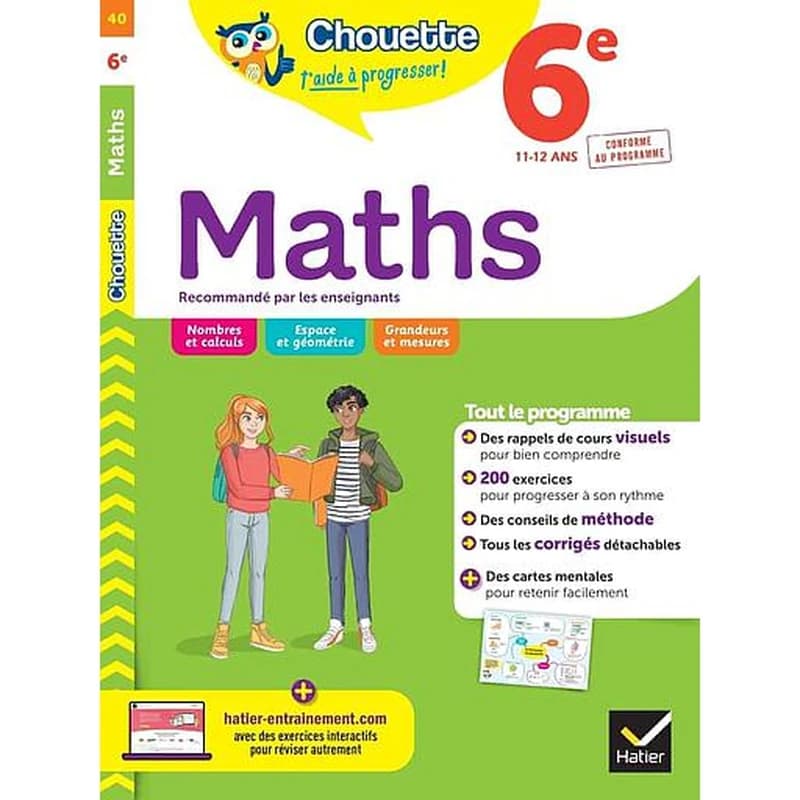 Chouette entraînement Tome 40 : maths ; 6e