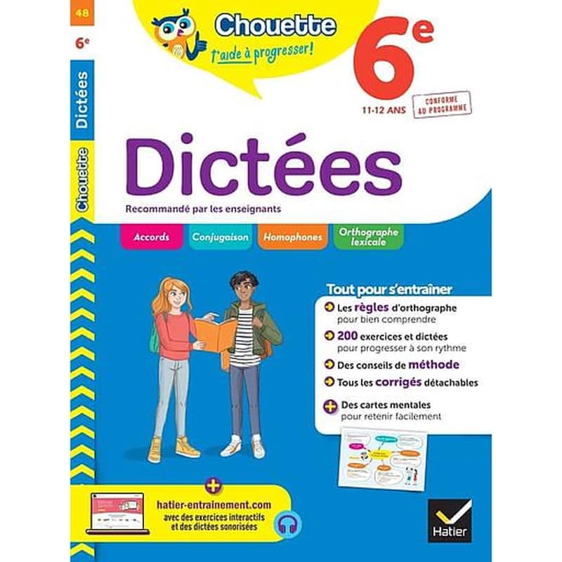 Chouette entraînement Tome 48 : dictées ; 6e