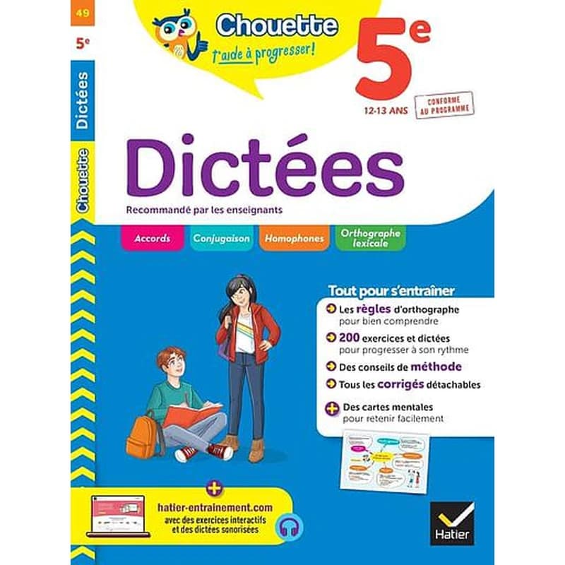 Chouette entraînement Tome 49 : dictées ; 5e