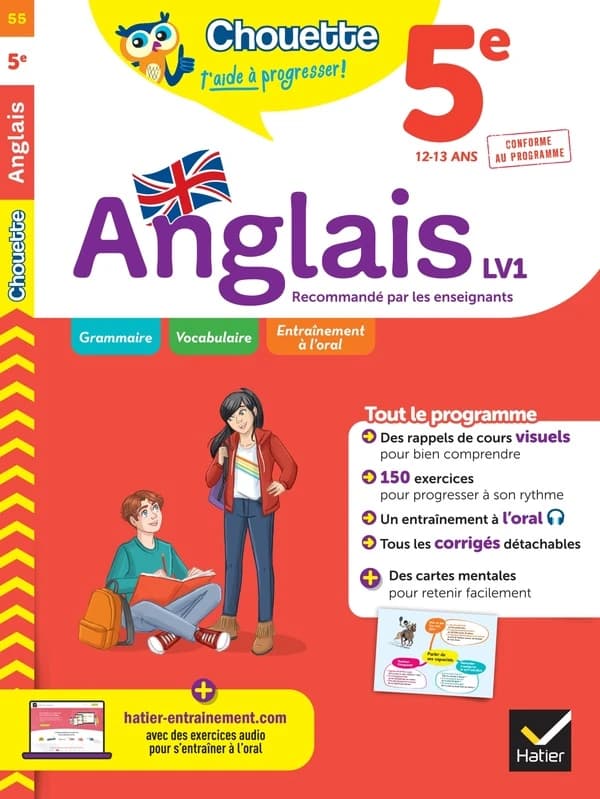Chouette entraînement Tome 55 : anglais ; 5e, LV1
