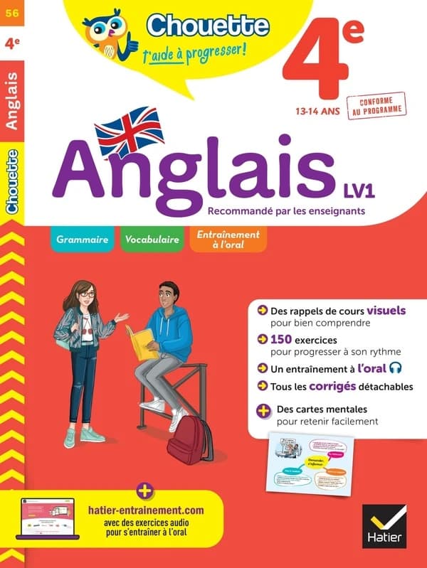 Chouette entraînement Tome 56 : anglais ; 4e, LV1