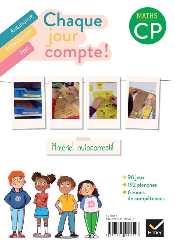 Chaque jour compte ! : maths ; CP ; les ateliers : matériel autocorrectif