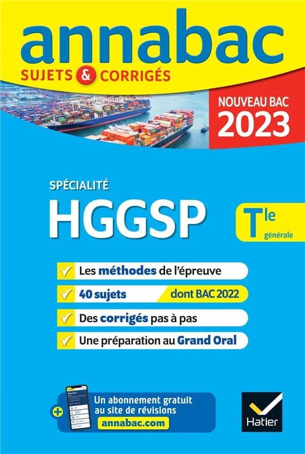 Annabac sujets & corrigés : spécialité HGGSP ; terminale générale (édition 2023)