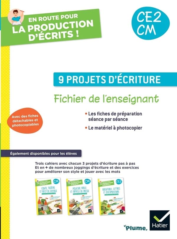 En route pour la production d'écrits ; CE2, CM1, CM2 ; fichier photocopiable