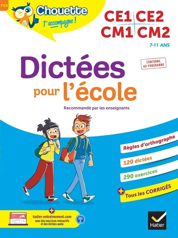 Dictées pour l'école : CE1, CE2, CM1, CM2, 7-11 ans
