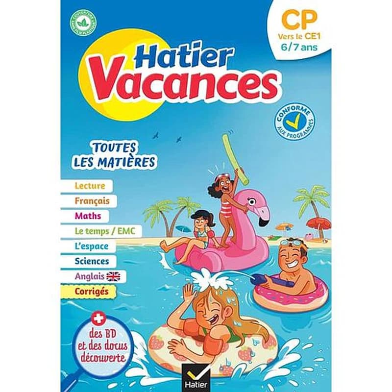Hatier vacances : toutes les matières ; CP vers CE1