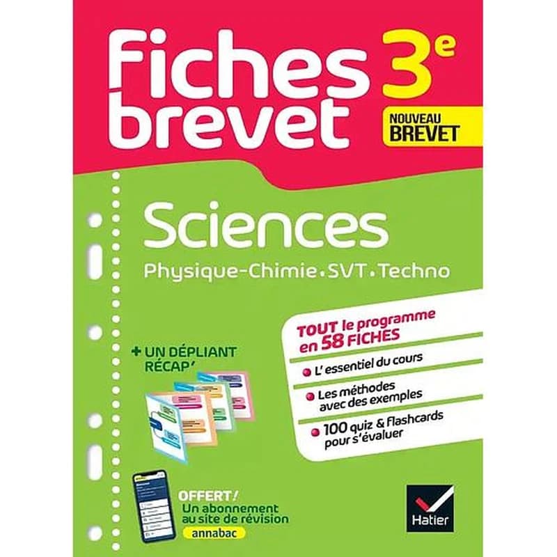 Fiches brevet Tome 4 : sciences : physique-chimie, SVT, technologie ; 3e