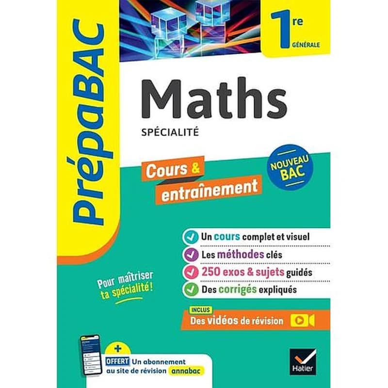 Prépabac cours & entraînement : maths, spécialité ; 1re générale