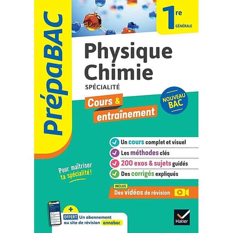 Prépabac cours & entraînement : physique-chimie, spécialité ; 1re générale
