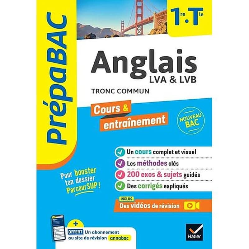 Prépabac cours & entraînement : anglais, LVA & LVB ; 1re, terminale
