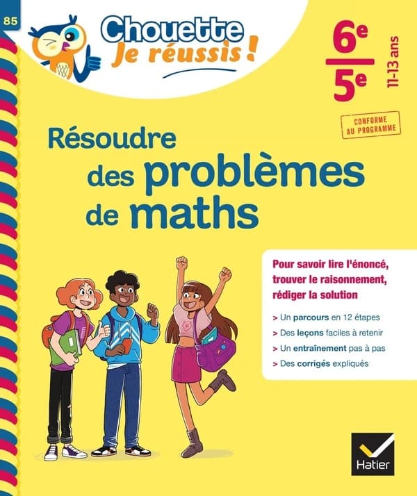 Résoudre des problèmes de maths ; 6e, 5e ; cahier de soutien en maths