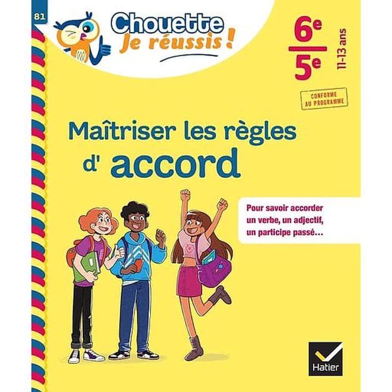 Maîtriser les règles d'accord ; 6e, 5e ; cahier de soutien en français