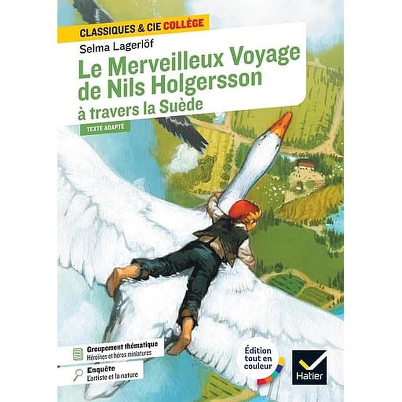 Le merveilleux voyage de Nils Holgersson à travers la Suède : v. 1907 : texte adapté