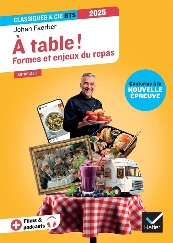 À table ! Formes et enjeux du repas : anthologie, avec des films et des podcasts : tous les documents clés expliqués sur le thème du programme 2025 de l'épreuve de culture générale et expression