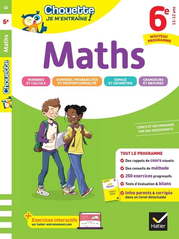 Chouette entraînement : Chouette Je m'entraîne ; Maths ; 6e