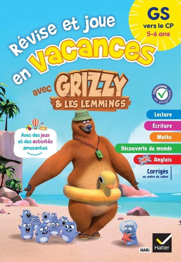 Hatier vacances : Révise et joue en vacances avec Grizzy & les lemmings ; GS vers le CP