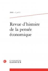 Revue d'histoire de la pensée économique n.1 : 2016