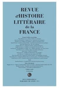 Revue d'histoire littéraire de la France n.2018