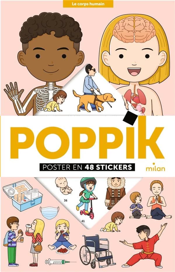 Poppik : Poster en 48 stickers : [Poster]