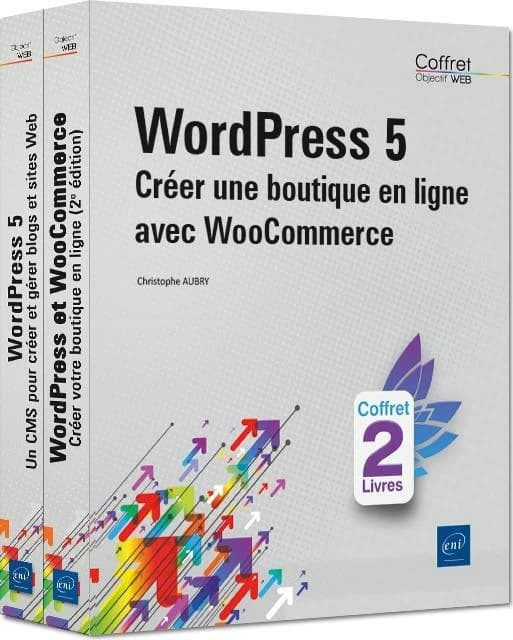 WordPress 5 ; coffret de 2 livres : créer une boutique en ligne avec WooCommerce