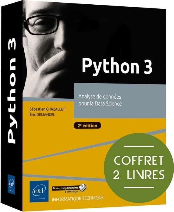 Python 3 : Coffret en 2 volumes : Analyse de données pour la Data Science (2e édition)