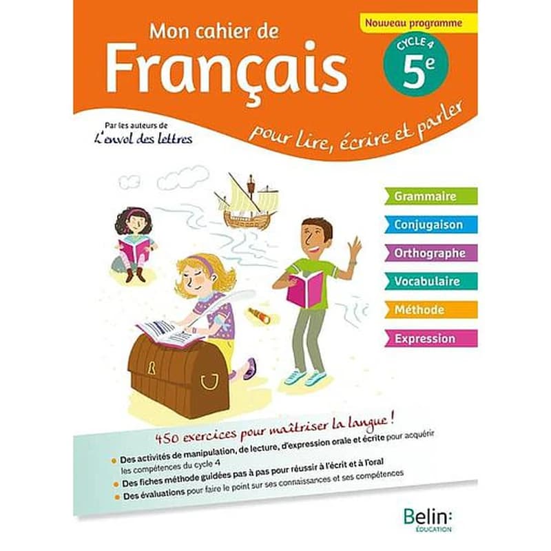 MON CAHIER DE FRANCAIS 5E