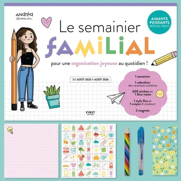 Le semainier familial : De août 2025 à août 2026