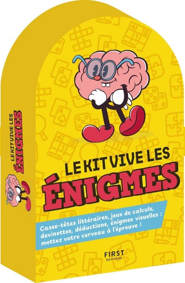 Kit vive les énigmes : Casse-têtes littéraires, jeux de calculs, devinettes, déductions, énigmes visuelles : mettez votre cerveau à l'épreuve !