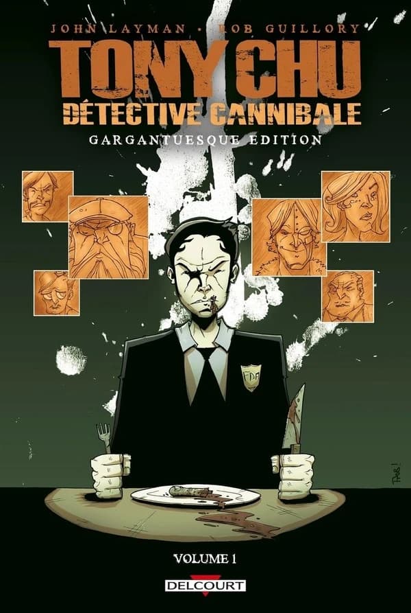 Tony Chu, détective cannibale. Volume 1 (Gargantuesque éd.) scénario, John Layman ; dessin & couleur, Rob Guillory
