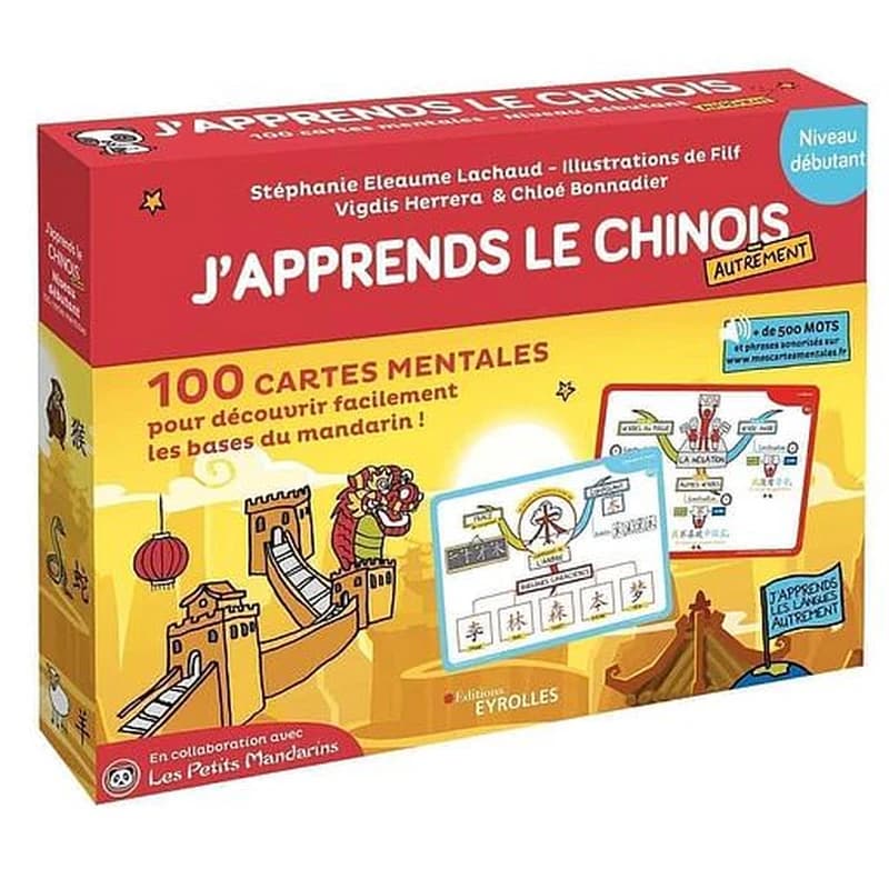 J'apprends le chinois autrement : niveau débutant : 100 cartes mentales pour découvrir facilement les bases du mandarin !