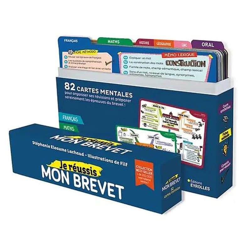 Je réussis mon brevet : 82 cartes mentales pour organiser ses révisions et préparer sereinement les épreuves du brevet !