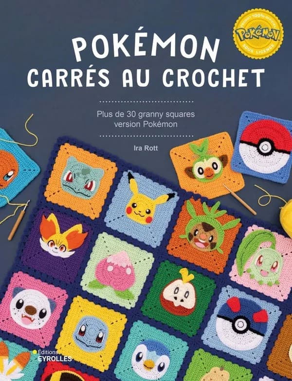Pokémon Carrés au crochet : Plus de 30 granny squares version Pokémon