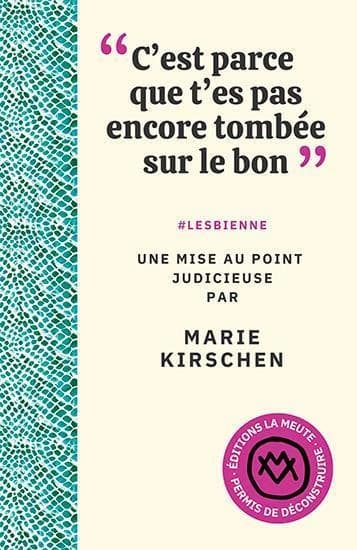"C'est parce que t'es pas encore tombée sur le bon" : #lesbienne