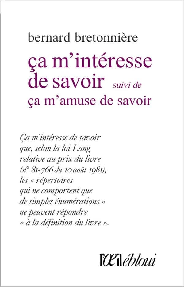 Ça m'intéresse de savoir ; suivi de Ça m'amuse de savoir