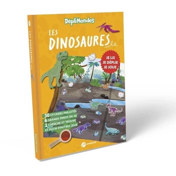 Déplimondes : Les dinosaures : Je lis, je déplie, je joue
