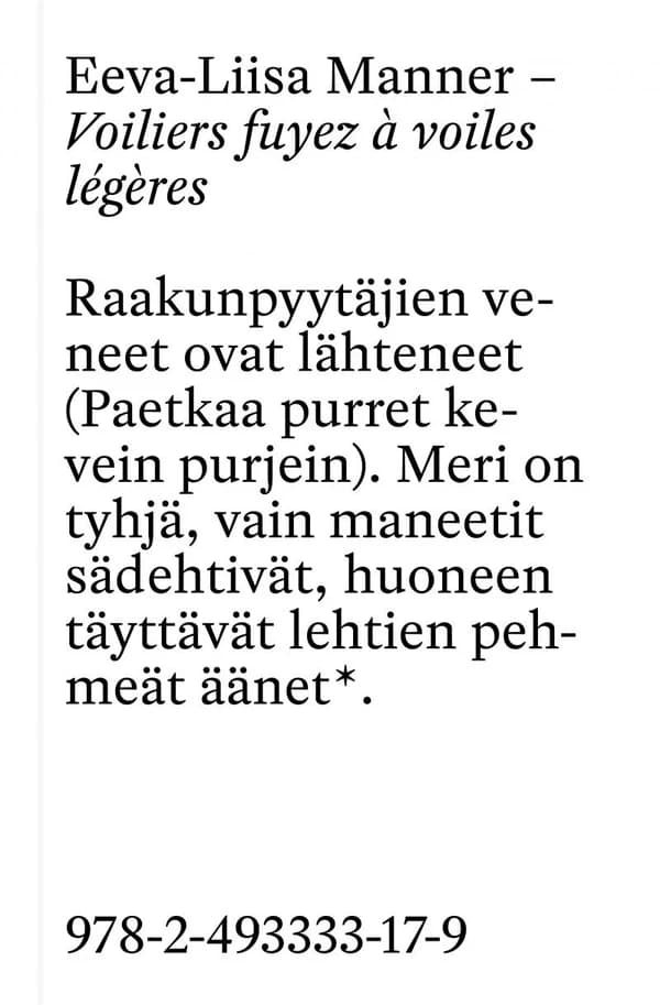 Voiliers fuyez à voiles légères : thème et variations ; suivi de Les eaux mortes : séries sur des mythologies collectives et personnelles