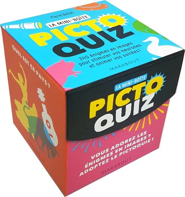 La mini-boîte : picto quizz ; 240 énigmes en images pour stimuler vos neurones et animer vos soirées !