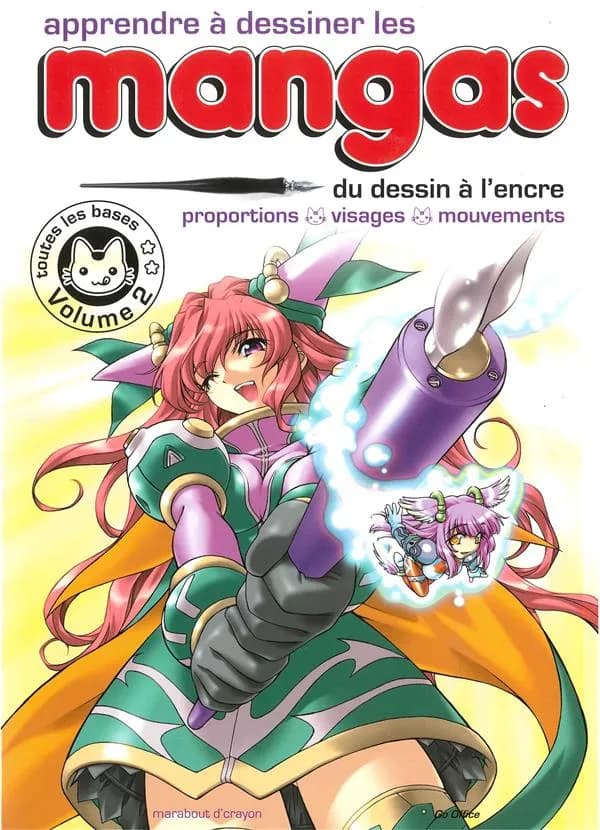 Apprendre à dessiner les mangas : toutes les bases. Volume 2, Du dessin à l'encre